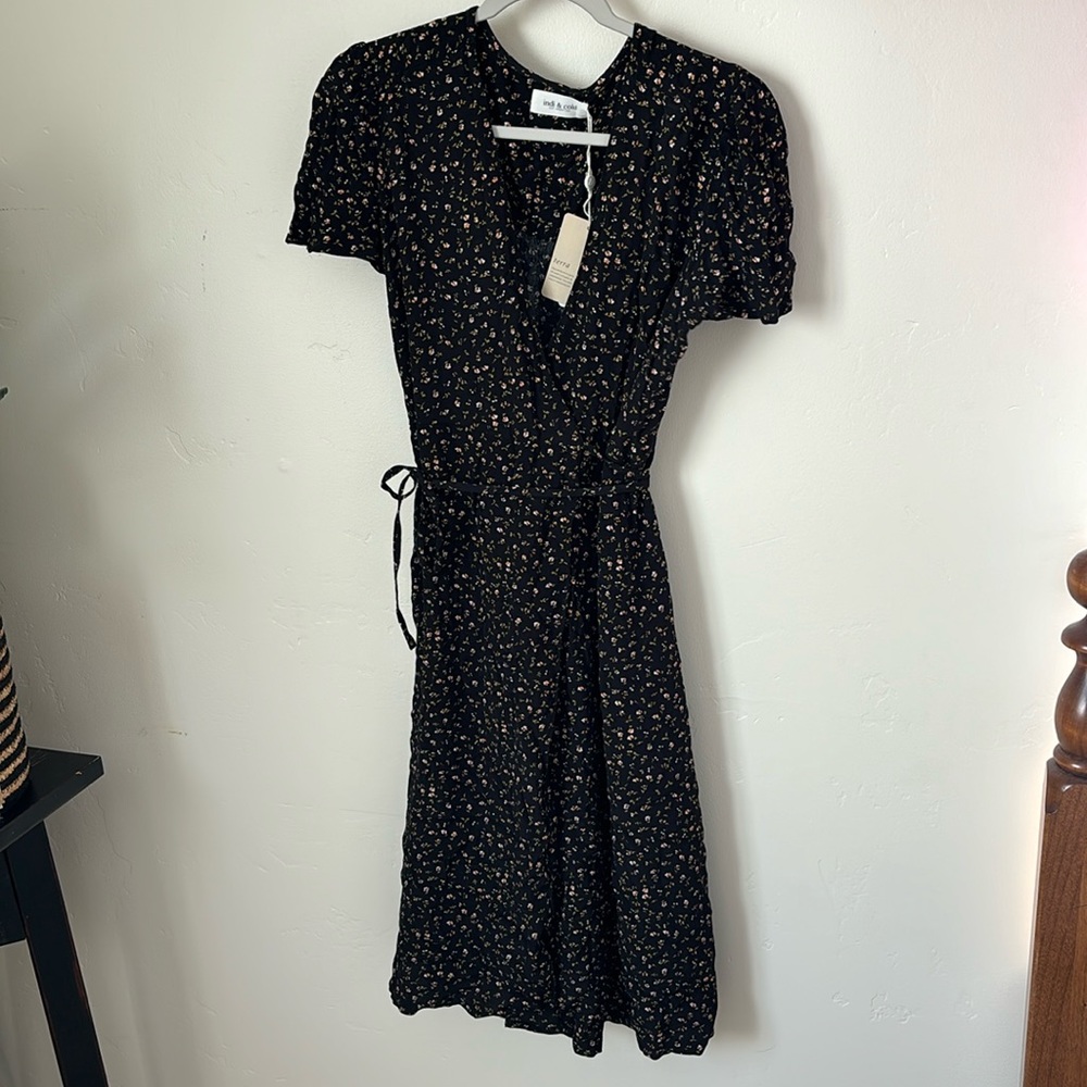 Women’s black floral dress